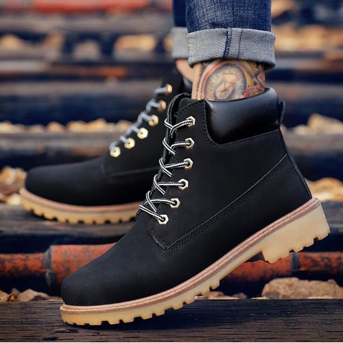 Men boots autumn breathable comfortable lace-up co